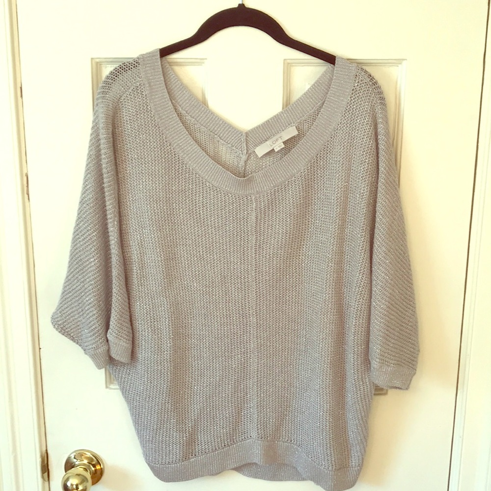 💿Silver and gray LOFT Sweater💿